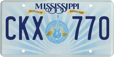 MS license plate CKX770