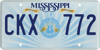 MS license plate CKX772