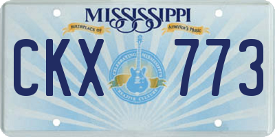 MS license plate CKX773