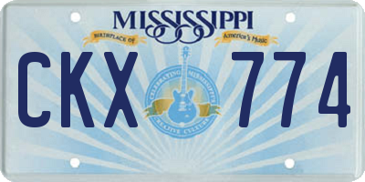 MS license plate CKX774