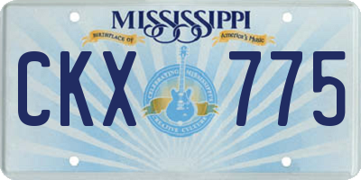 MS license plate CKX775