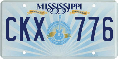 MS license plate CKX776