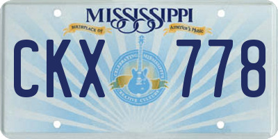 MS license plate CKX778