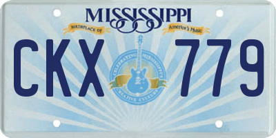 MS license plate CKX779