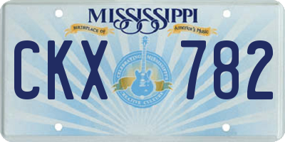 MS license plate CKX782