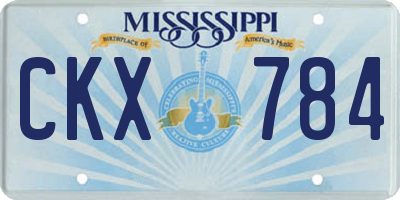 MS license plate CKX784