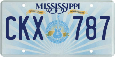 MS license plate CKX787