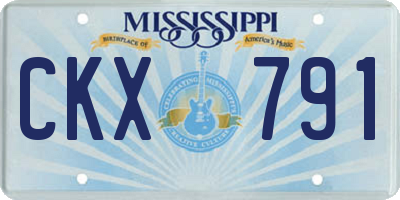MS license plate CKX791