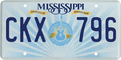 MS license plate CKX796
