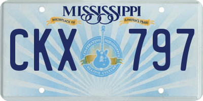 MS license plate CKX797