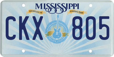 MS license plate CKX805