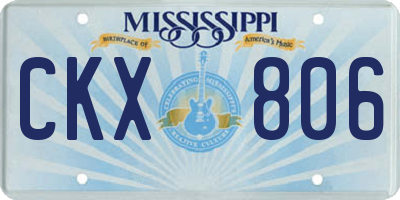 MS license plate CKX806