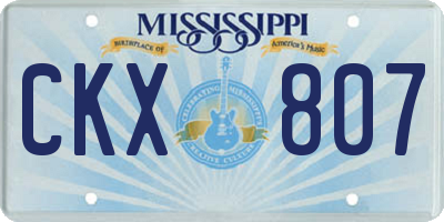MS license plate CKX807