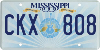 MS license plate CKX808