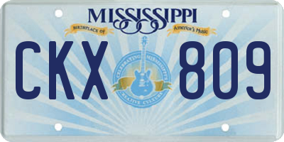 MS license plate CKX809