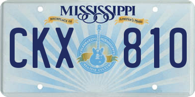 MS license plate CKX810