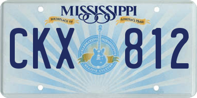 MS license plate CKX812