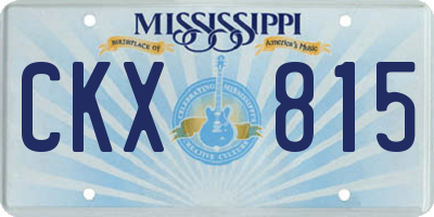 MS license plate CKX815