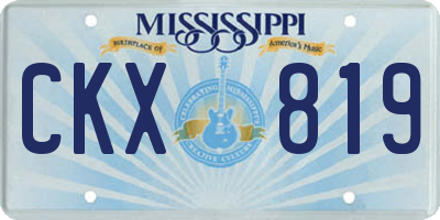 MS license plate CKX819