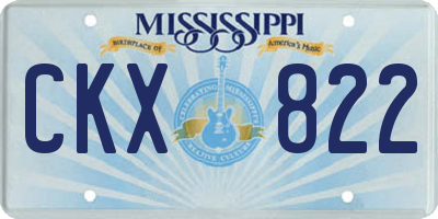 MS license plate CKX822