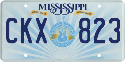 MS license plate CKX823
