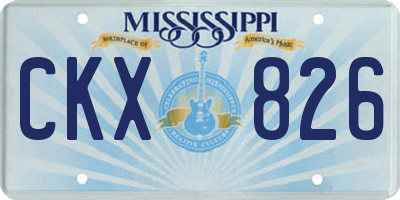 MS license plate CKX826