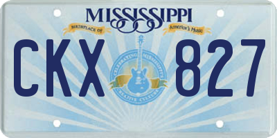 MS license plate CKX827
