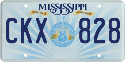 MS license plate CKX828