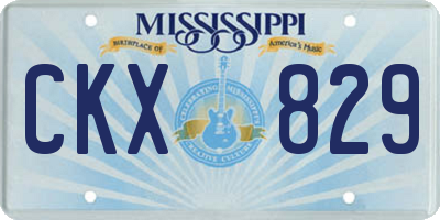 MS license plate CKX829