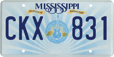 MS license plate CKX831
