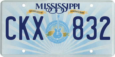MS license plate CKX832