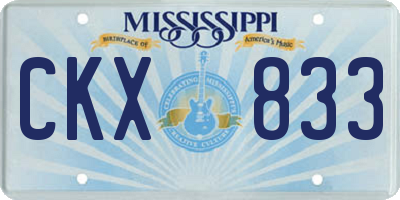 MS license plate CKX833