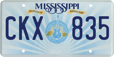 MS license plate CKX835