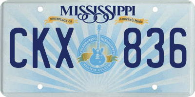 MS license plate CKX836