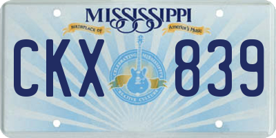 MS license plate CKX839