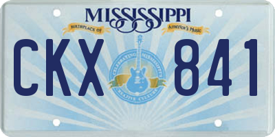 MS license plate CKX841