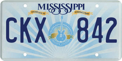 MS license plate CKX842