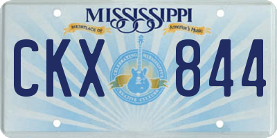 MS license plate CKX844