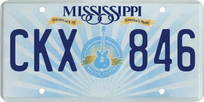 MS license plate CKX846