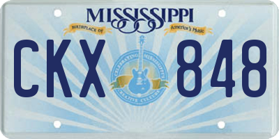 MS license plate CKX848