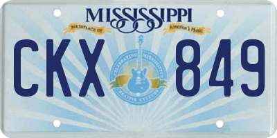 MS license plate CKX849