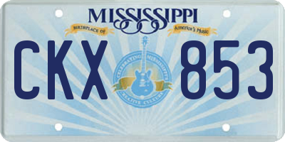 MS license plate CKX853