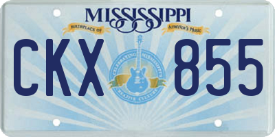 MS license plate CKX855