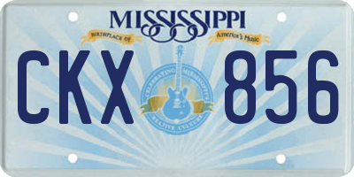 MS license plate CKX856