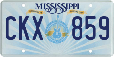 MS license plate CKX859