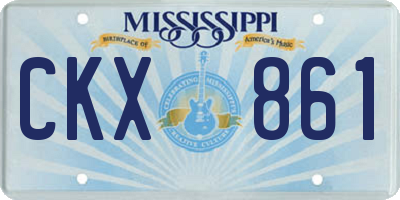 MS license plate CKX861