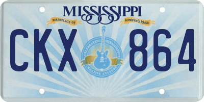 MS license plate CKX864