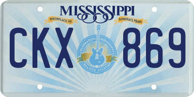MS license plate CKX869