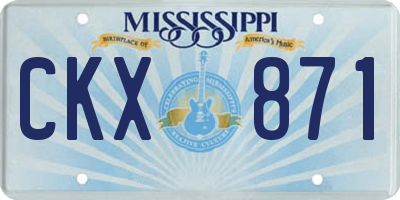 MS license plate CKX871