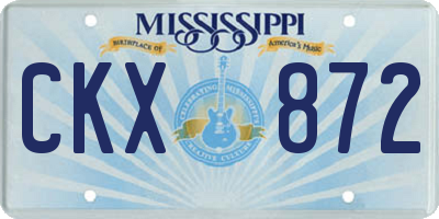 MS license plate CKX872